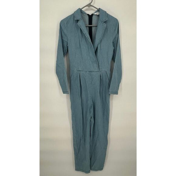 MAP One Piece Womens Jumper Outfit Size 5.5 Blue Denim Designer Boho  New - Picture 1 of 11
